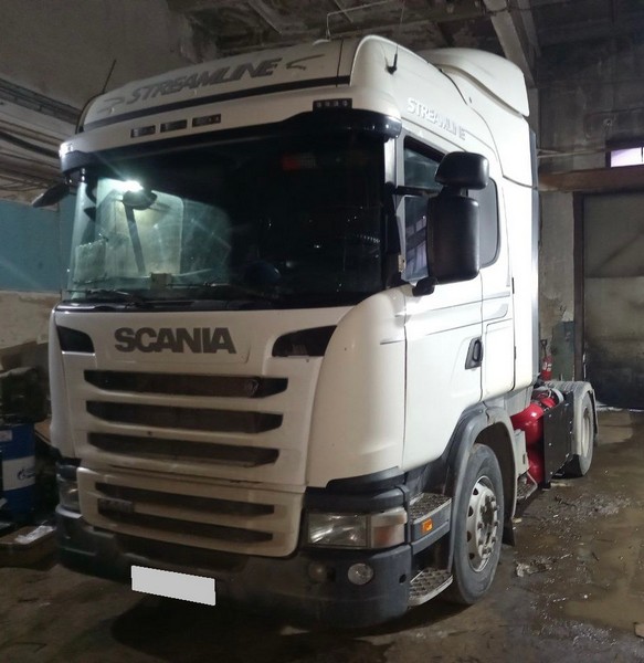 Установка ГБО на Scania G400  2014 г., Газодизель, метан EuropeGAS (Польша), ДВС 12.7 л., 6 цилиндров (Дизель)